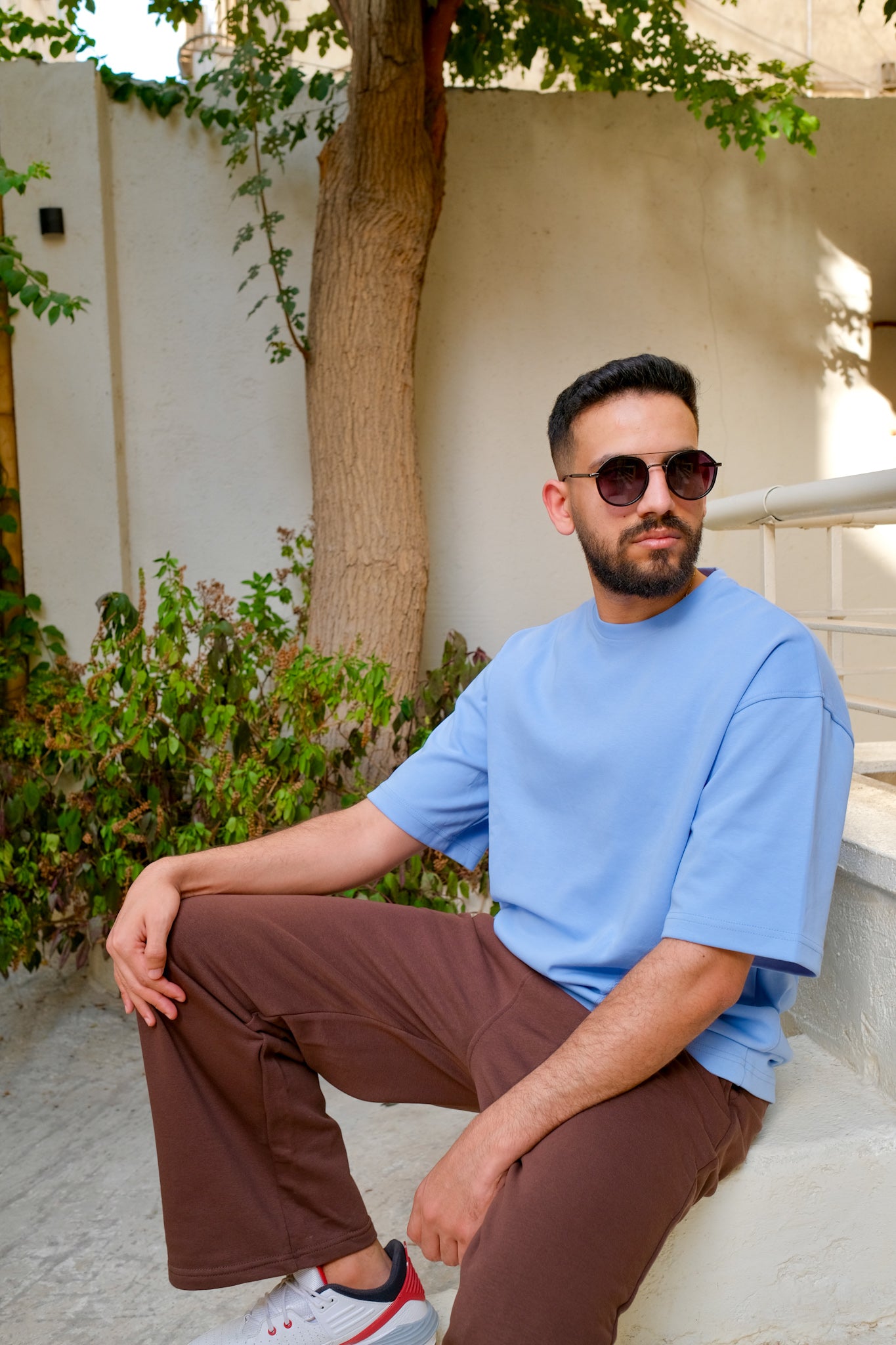 Baby blue Oversized Heavy Cotton Tee