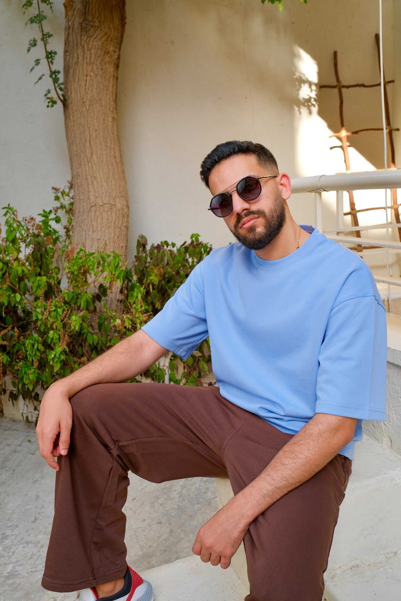 Baby blue Oversized Heavy Cotton Tee