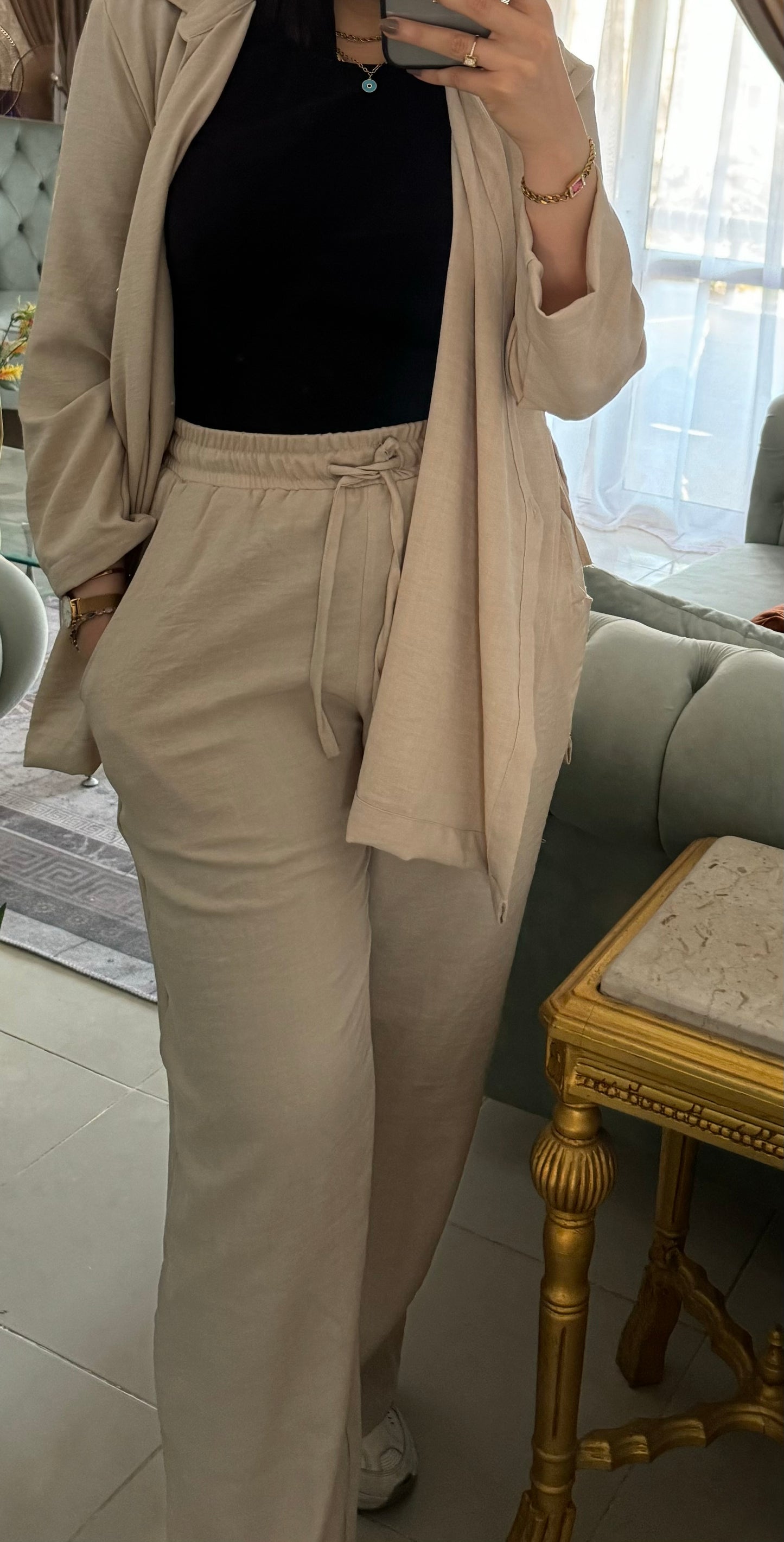 LINEN WIDE PANTS