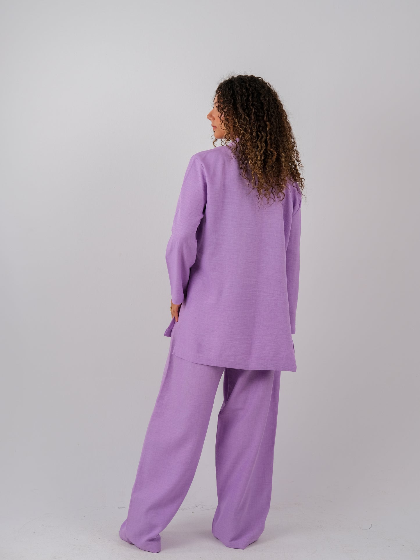 Linen set in purple