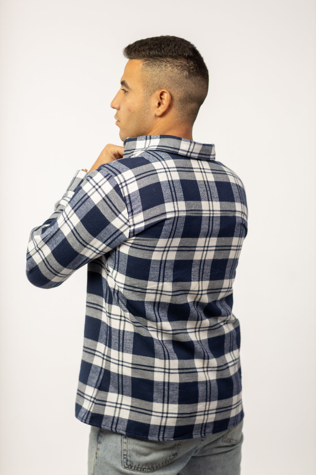 Checkered Wool Over-Shirt