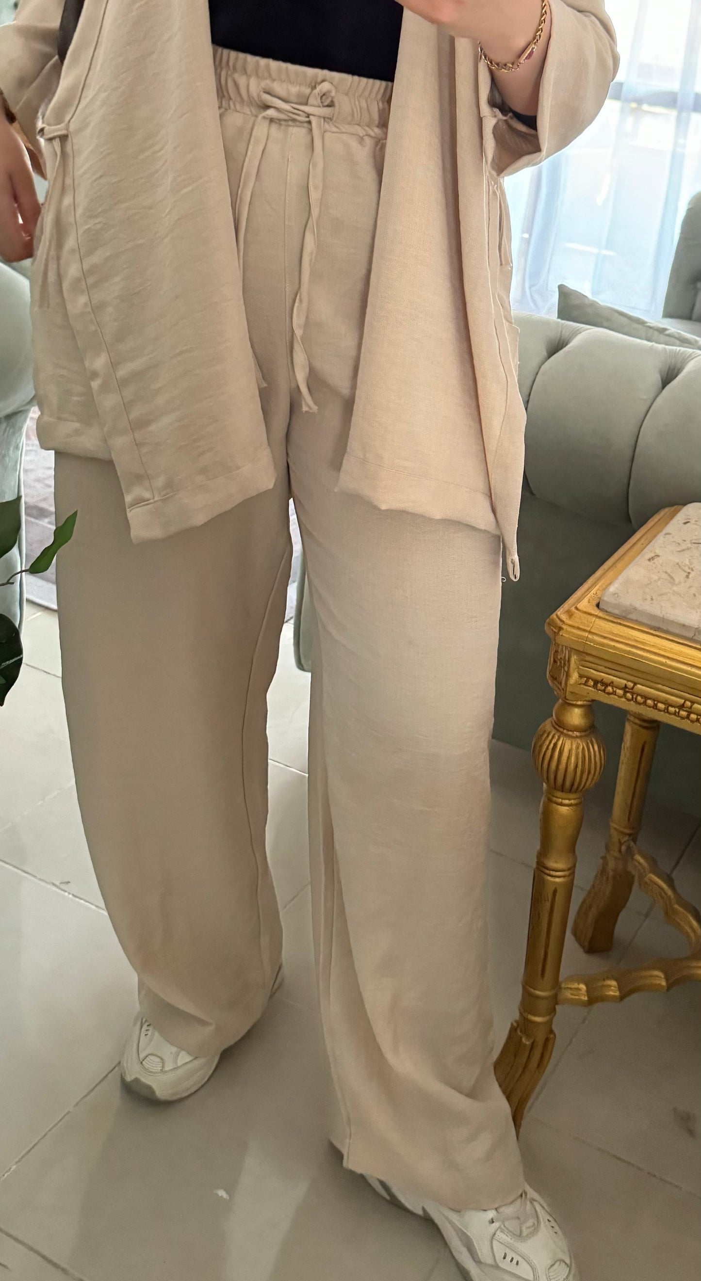 LINEN WIDE PANTS