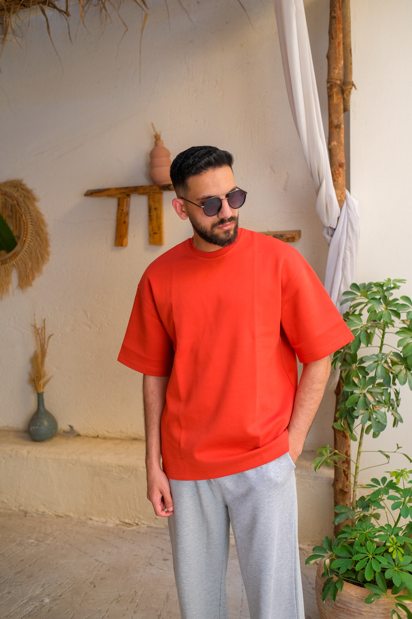 Oversized T-shirt - Dark Amber