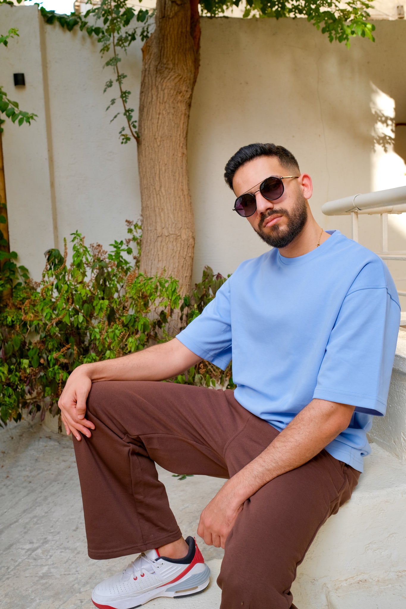 Baby blue Oversized Heavy Cotton Tee