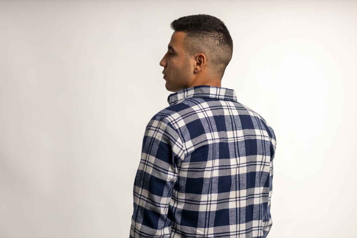 Checkered Wool Over-Shirt