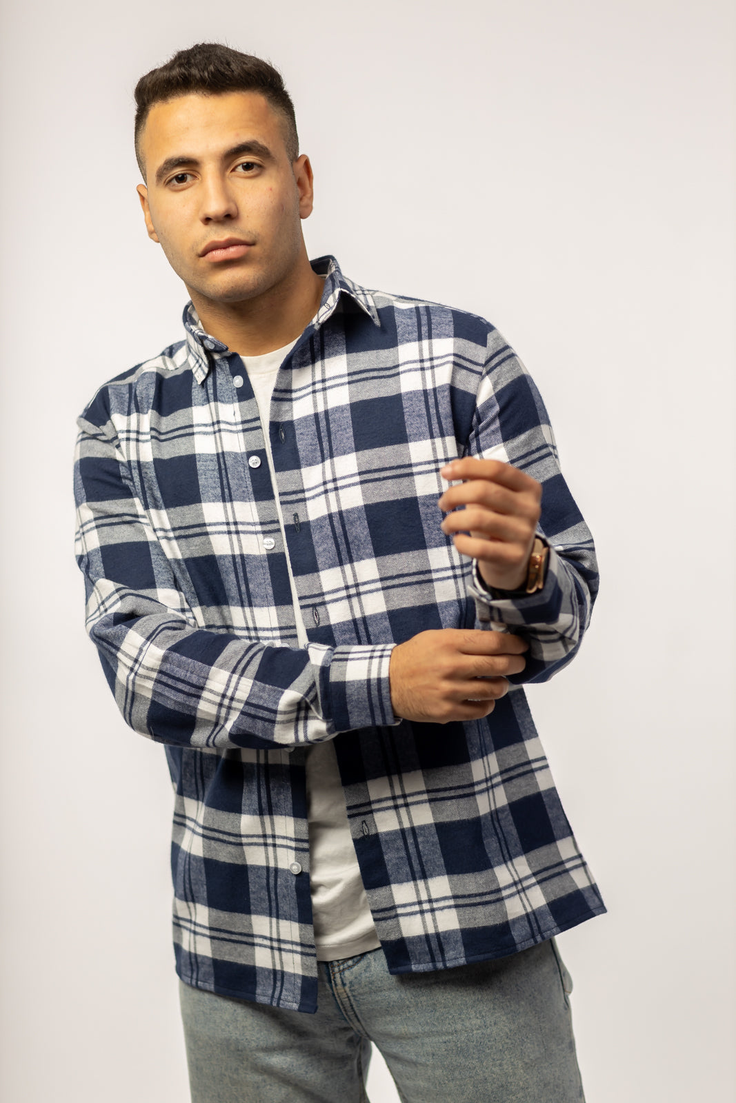 Checkered Wool Over-Shirt