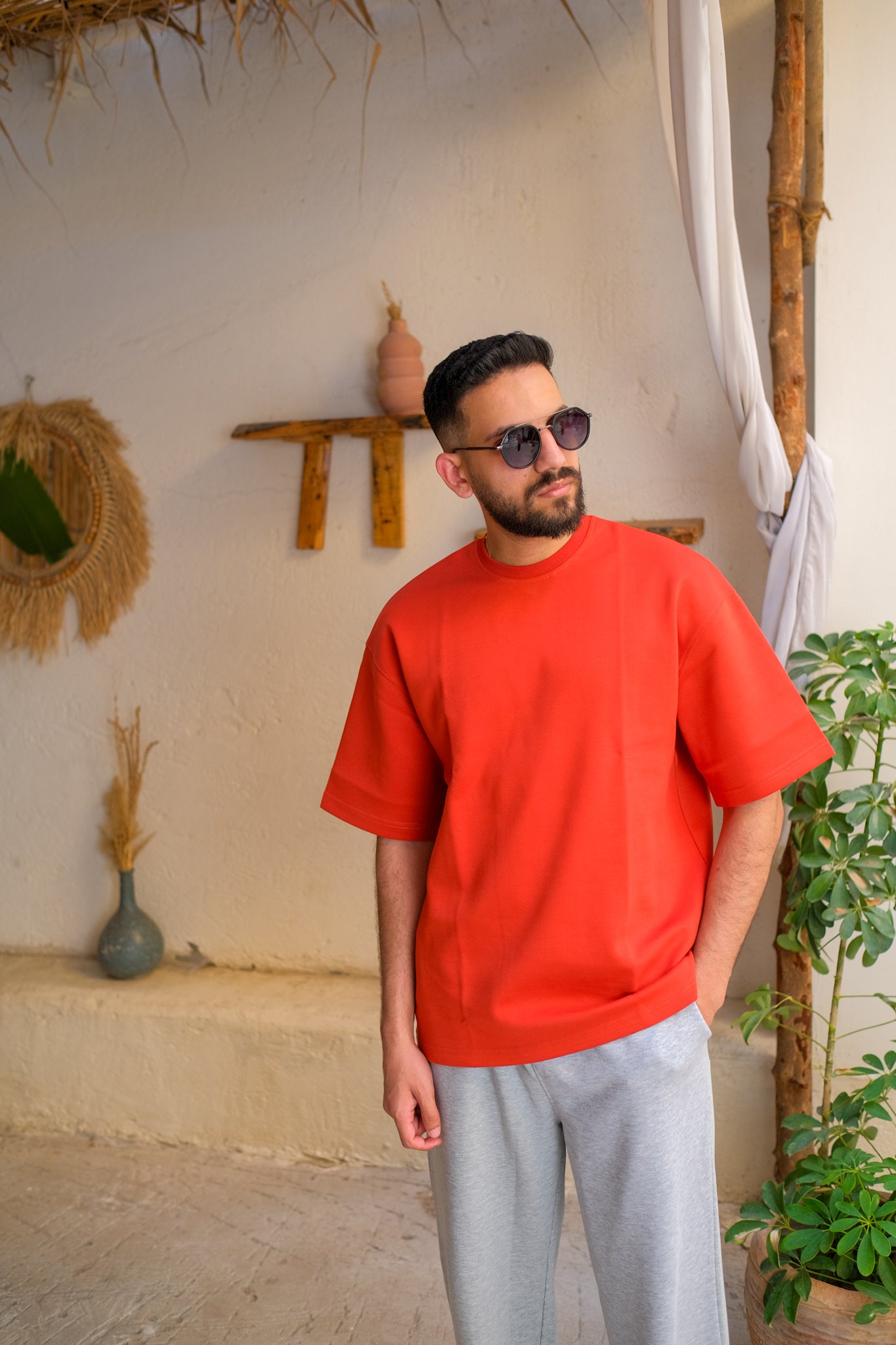Oversized T-shirt - Dark Amber