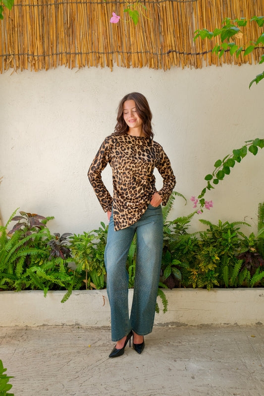 🐆 Leopard Print Blouse