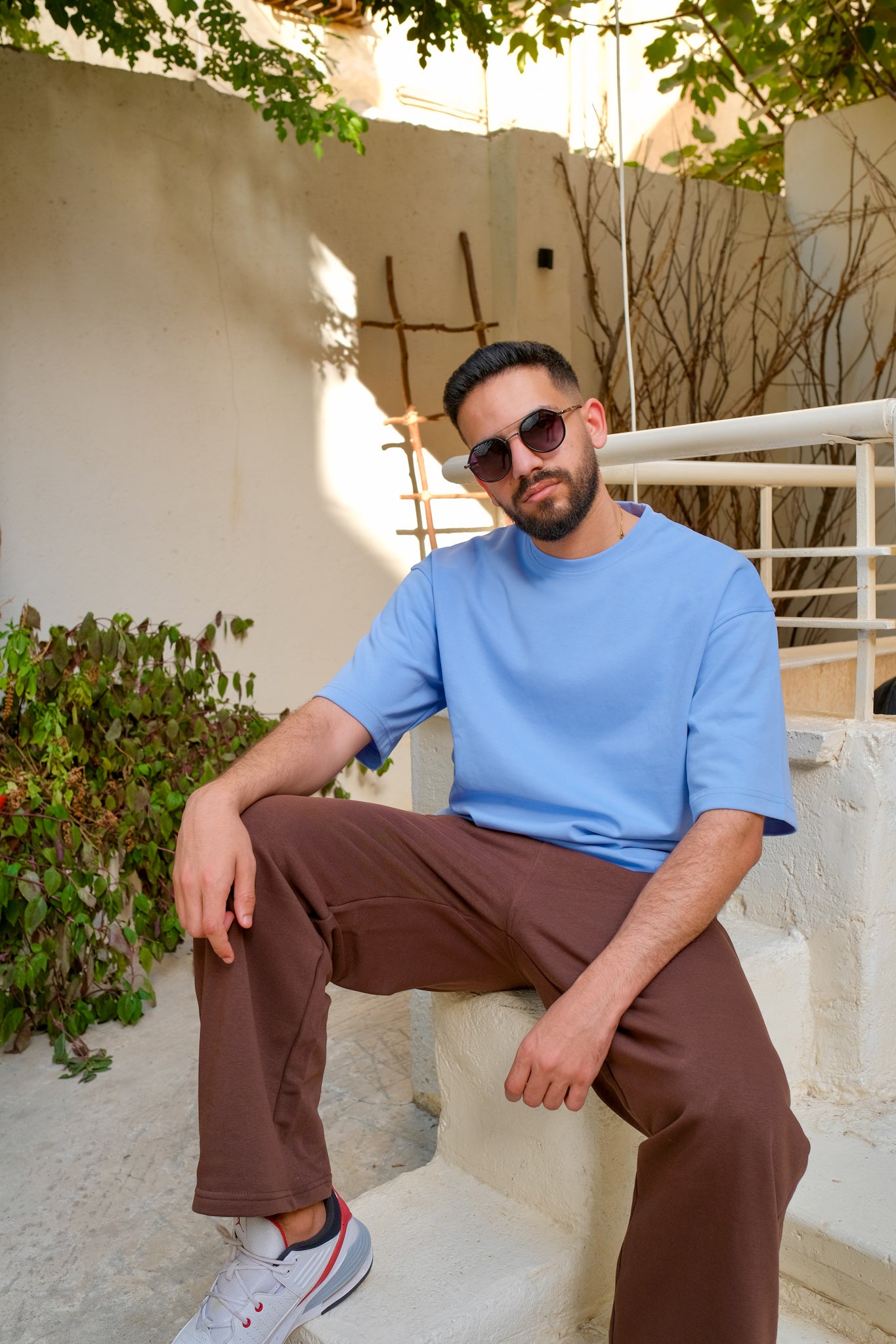 Baby blue Oversized Heavy Cotton Tee