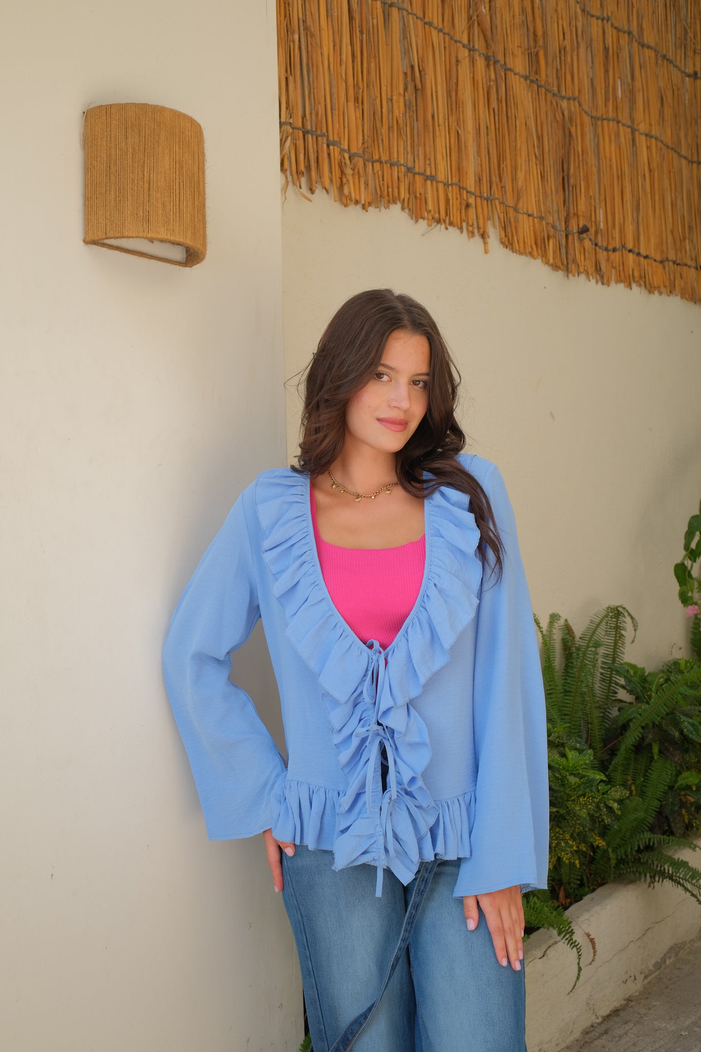 ✨ Ruffled Tie-Front Blouse ✨