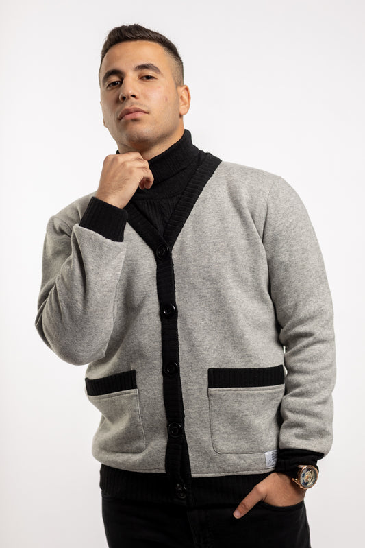 Grey Wool Jacket With Pockets